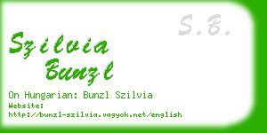 szilvia bunzl business card